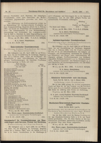 Verordnungs-Blatt für Eisenbahnen und Schiffahrt: Veröffentlichungen in Tarif- und Transport-Angelegenheiten 19060329 Seite: 11