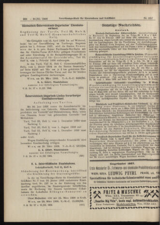 Verordnungs-Blatt für Eisenbahnen und Schiffahrt: Veröffentlichungen in Tarif- und Transport-Angelegenheiten 19060331 Seite: 10