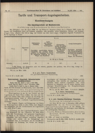 Verordnungs-Blatt für Eisenbahnen und Schiffahrt: Veröffentlichungen in Tarif- und Transport-Angelegenheiten 19060331 Seite: 7