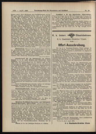 Verordnungs-Blatt für Eisenbahnen und Schiffahrt: Veröffentlichungen in Tarif- und Transport-Angelegenheiten 19060414 Seite: 16