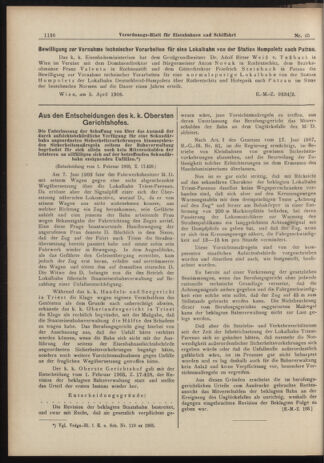 Verordnungs-Blatt für Eisenbahnen und Schiffahrt: Veröffentlichungen in Tarif- und Transport-Angelegenheiten 19060421 Seite: 2