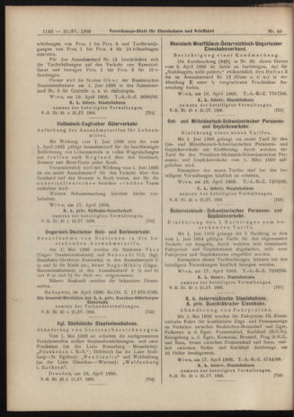 Verordnungs-Blatt für Eisenbahnen und Schiffahrt: Veröffentlichungen in Tarif- und Transport-Angelegenheiten 19060421 Seite: 8