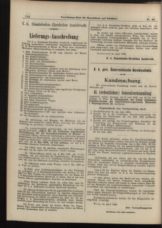 Verordnungs-Blatt für Eisenbahnen und Schiffahrt: Veröffentlichungen in Tarif- und Transport-Angelegenheiten 19060424 Seite: 4