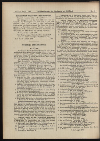 Verordnungs-Blatt für Eisenbahnen und Schiffahrt: Veröffentlichungen in Tarif- und Transport-Angelegenheiten 19060426 Seite: 10