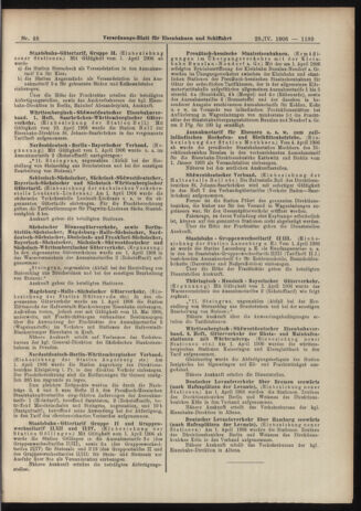 Verordnungs-Blatt für Eisenbahnen und Schiffahrt: Veröffentlichungen in Tarif- und Transport-Angelegenheiten 19060428 Seite: 11