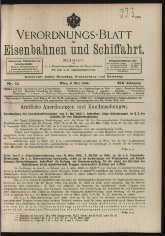 Verordnungs-Blatt für Eisenbahnen und Schiffahrt: Veröffentlichungen in Tarif- und Transport-Angelegenheiten