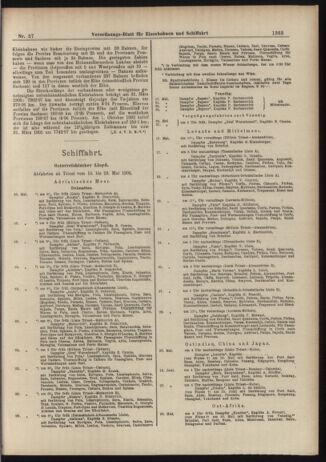 Verordnungs-Blatt für Eisenbahnen und Schiffahrt: Veröffentlichungen in Tarif- und Transport-Angelegenheiten 19060519 Seite: 5