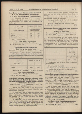 Verordnungs-Blatt für Eisenbahnen und Schiffahrt: Veröffentlichungen in Tarif- und Transport-Angelegenheiten 19060524 Seite: 10