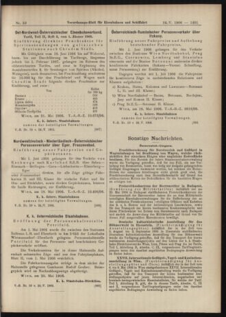 Verordnungs-Blatt für Eisenbahnen und Schiffahrt: Veröffentlichungen in Tarif- und Transport-Angelegenheiten 19060524 Seite: 11