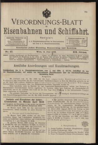 Verordnungs-Blatt für Eisenbahnen und Schiffahrt: Veröffentlichungen in Tarif- und Transport-Angelegenheiten