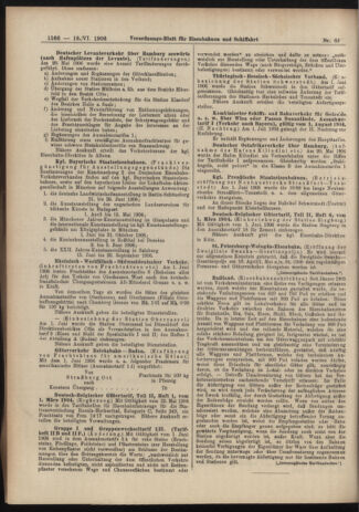 Verordnungs-Blatt für Eisenbahnen und Schiffahrt: Veröffentlichungen in Tarif- und Transport-Angelegenheiten 19060616 Seite: 16