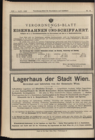 Verordnungs-Blatt für Eisenbahnen und Schiffahrt: Veröffentlichungen in Tarif- und Transport-Angelegenheiten 19060616 Seite: 20