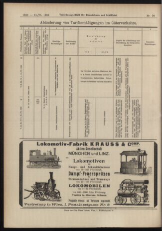 Verordnungs-Blatt für Eisenbahnen und Schiffahrt: Veröffentlichungen in Tarif- und Transport-Angelegenheiten 19060621 Seite: 16