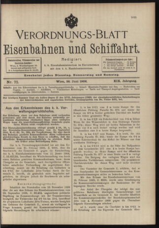 Verordnungs-Blatt für Eisenbahnen und Schiffahrt: Veröffentlichungen in Tarif- und Transport-Angelegenheiten