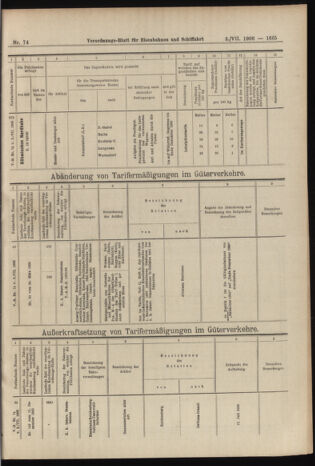 Verordnungs-Blatt für Eisenbahnen und Schiffahrt: Veröffentlichungen in Tarif- und Transport-Angelegenheiten 19060703 Seite: 23