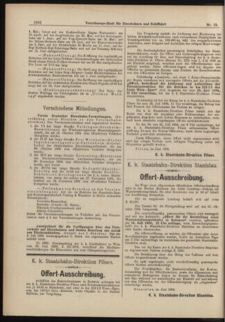 Verordnungs-Blatt für Eisenbahnen und Schiffahrt: Veröffentlichungen in Tarif- und Transport-Angelegenheiten 19060705 Seite: 16