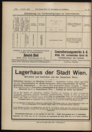 Verordnungs-Blatt für Eisenbahnen und Schiffahrt: Veröffentlichungen in Tarif- und Transport-Angelegenheiten 19060710 Seite: 12