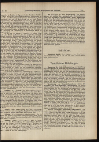 Verordnungs-Blatt für Eisenbahnen und Schiffahrt: Veröffentlichungen in Tarif- und Transport-Angelegenheiten 19060712 Seite: 17