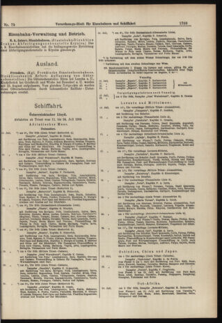 Verordnungs-Blatt für Eisenbahnen und Schiffahrt: Veröffentlichungen in Tarif- und Transport-Angelegenheiten 19060714 Seite: 9