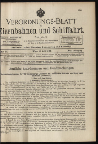 Verordnungs-Blatt für Eisenbahnen und Schiffahrt: Veröffentlichungen in Tarif- und Transport-Angelegenheiten