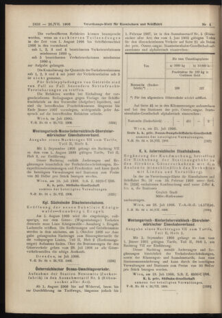 Verordnungs-Blatt für Eisenbahnen und Schiffahrt: Veröffentlichungen in Tarif- und Transport-Angelegenheiten 19060726 Seite: 8