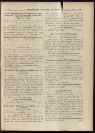 Verordnungs-Blatt für Eisenbahnen und Schiffahrt: Veröffentlichungen in Tarif- und Transport-Angelegenheiten 19060818 Seite: 11