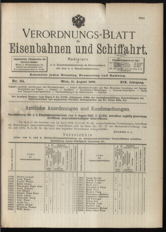 Verordnungs-Blatt für Eisenbahnen und Schiffahrt: Veröffentlichungen in Tarif- und Transport-Angelegenheiten