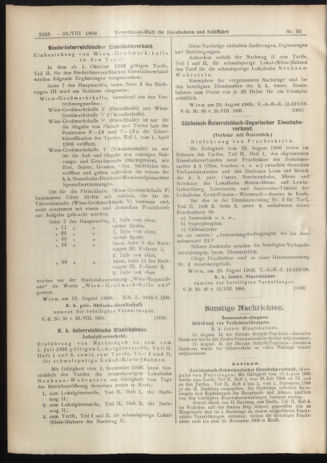 Verordnungs-Blatt für Eisenbahnen und Schiffahrt: Veröffentlichungen in Tarif- und Transport-Angelegenheiten 19060823 Seite: 10