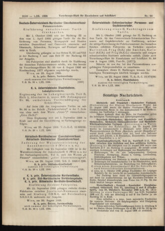 Verordnungs-Blatt für Eisenbahnen und Schiffahrt: Veröffentlichungen in Tarif- und Transport-Angelegenheiten 19060901 Seite: 10