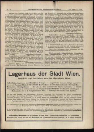 Verordnungs-Blatt für Eisenbahnen und Schiffahrt: Veröffentlichungen in Tarif- und Transport-Angelegenheiten 19060901 Seite: 11