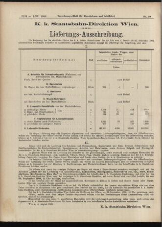 Verordnungs-Blatt für Eisenbahnen und Schiffahrt: Veröffentlichungen in Tarif- und Transport-Angelegenheiten 19060901 Seite: 12