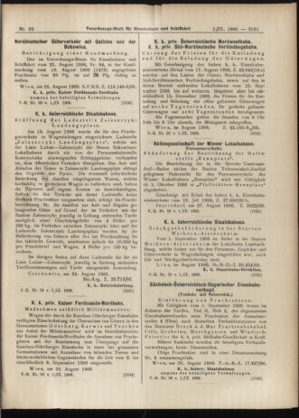 Verordnungs-Blatt für Eisenbahnen und Schiffahrt: Veröffentlichungen in Tarif- und Transport-Angelegenheiten 19060901 Seite: 9