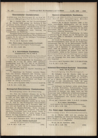 Verordnungs-Blatt für Eisenbahnen und Schiffahrt: Veröffentlichungen in Tarif- und Transport-Angelegenheiten 19060911 Seite: 21