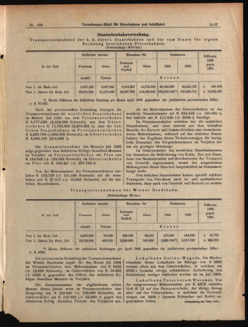 Verordnungs-Blatt für Eisenbahnen und Schiffahrt: Veröffentlichungen in Tarif- und Transport-Angelegenheiten 19060911 Seite: 5