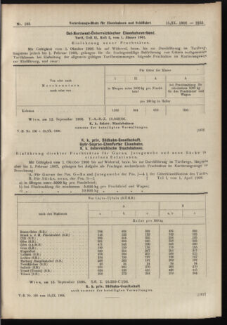 Verordnungs-Blatt für Eisenbahnen und Schiffahrt: Veröffentlichungen in Tarif- und Transport-Angelegenheiten 19060915 Seite: 7