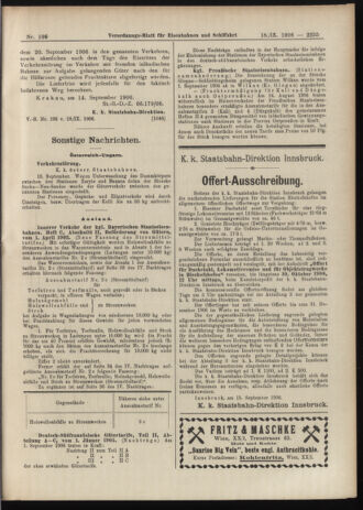 Verordnungs-Blatt für Eisenbahnen und Schiffahrt: Veröffentlichungen in Tarif- und Transport-Angelegenheiten 19060918 Seite: 13