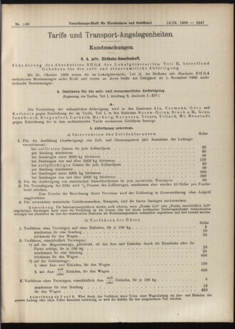 Verordnungs-Blatt für Eisenbahnen und Schiffahrt: Veröffentlichungen in Tarif- und Transport-Angelegenheiten 19060918 Seite: 5