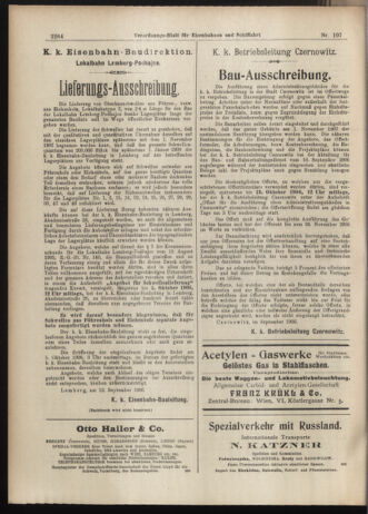 Verordnungs-Blatt für Eisenbahnen und Schiffahrt: Veröffentlichungen in Tarif- und Transport-Angelegenheiten 19060920 Seite: 6