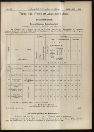 Verordnungs-Blatt für Eisenbahnen und Schiffahrt: Veröffentlichungen in Tarif- und Transport-Angelegenheiten 19060920 Seite: 7