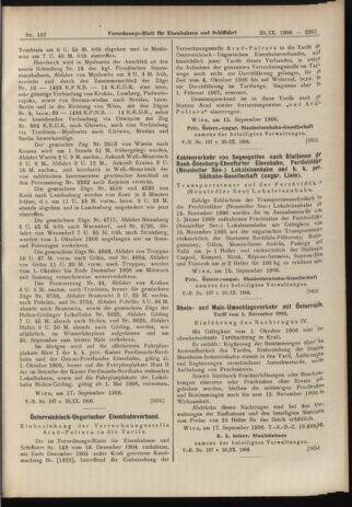 Verordnungs-Blatt für Eisenbahnen und Schiffahrt: Veröffentlichungen in Tarif- und Transport-Angelegenheiten 19060920 Seite: 9