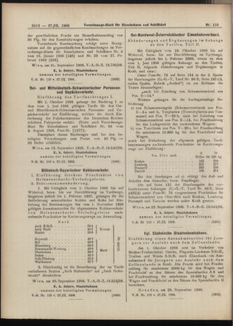 Verordnungs-Blatt für Eisenbahnen und Schiffahrt: Veröffentlichungen in Tarif- und Transport-Angelegenheiten 19060927 Seite: 10