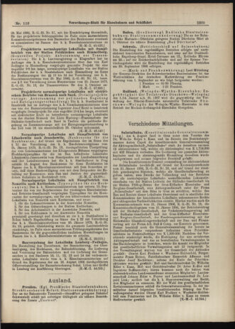 Verordnungs-Blatt für Eisenbahnen und Schiffahrt: Veröffentlichungen in Tarif- und Transport-Angelegenheiten 19060927 Seite: 7