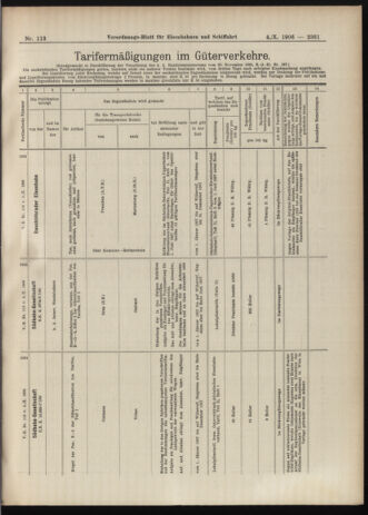 Verordnungs-Blatt für Eisenbahnen und Schiffahrt: Veröffentlichungen in Tarif- und Transport-Angelegenheiten 19061004 Seite: 11