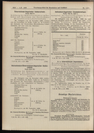 Verordnungs-Blatt für Eisenbahnen und Schiffahrt: Veröffentlichungen in Tarif- und Transport-Angelegenheiten 19061004 Seite: 8