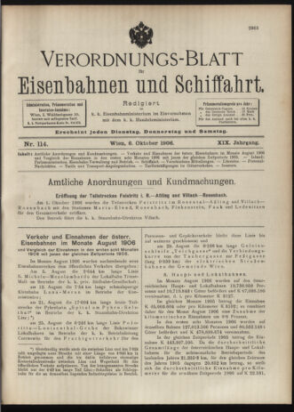 Verordnungs-Blatt für Eisenbahnen und Schiffahrt: Veröffentlichungen in Tarif- und Transport-Angelegenheiten