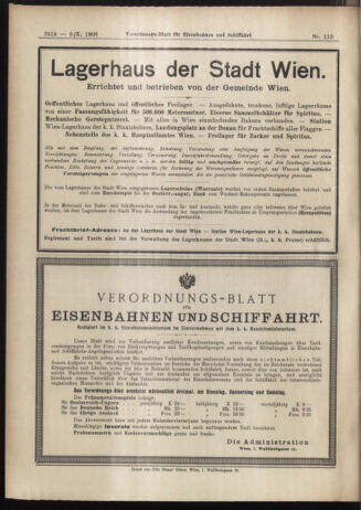 Verordnungs-Blatt für Eisenbahnen und Schiffahrt: Veröffentlichungen in Tarif- und Transport-Angelegenheiten 19061009 Seite: 24