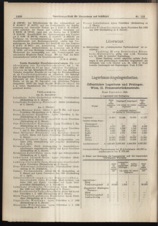 Verordnungs-Blatt für Eisenbahnen und Schiffahrt: Veröffentlichungen in Tarif- und Transport-Angelegenheiten 19061011 Seite: 6