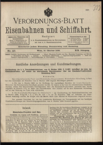 Verordnungs-Blatt für Eisenbahnen und Schiffahrt: Veröffentlichungen in Tarif- und Transport-Angelegenheiten