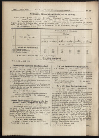 Verordnungs-Blatt für Eisenbahnen und Schiffahrt: Veröffentlichungen in Tarif- und Transport-Angelegenheiten 19061020 Seite: 8