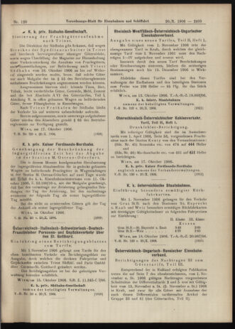 Verordnungs-Blatt für Eisenbahnen und Schiffahrt: Veröffentlichungen in Tarif- und Transport-Angelegenheiten 19061020 Seite: 9